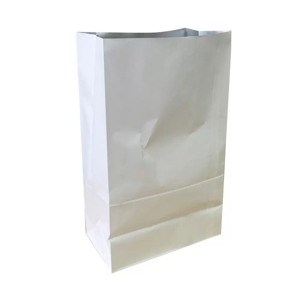Бумажный термопакет белый, трёхслойный, 22×13×37 см