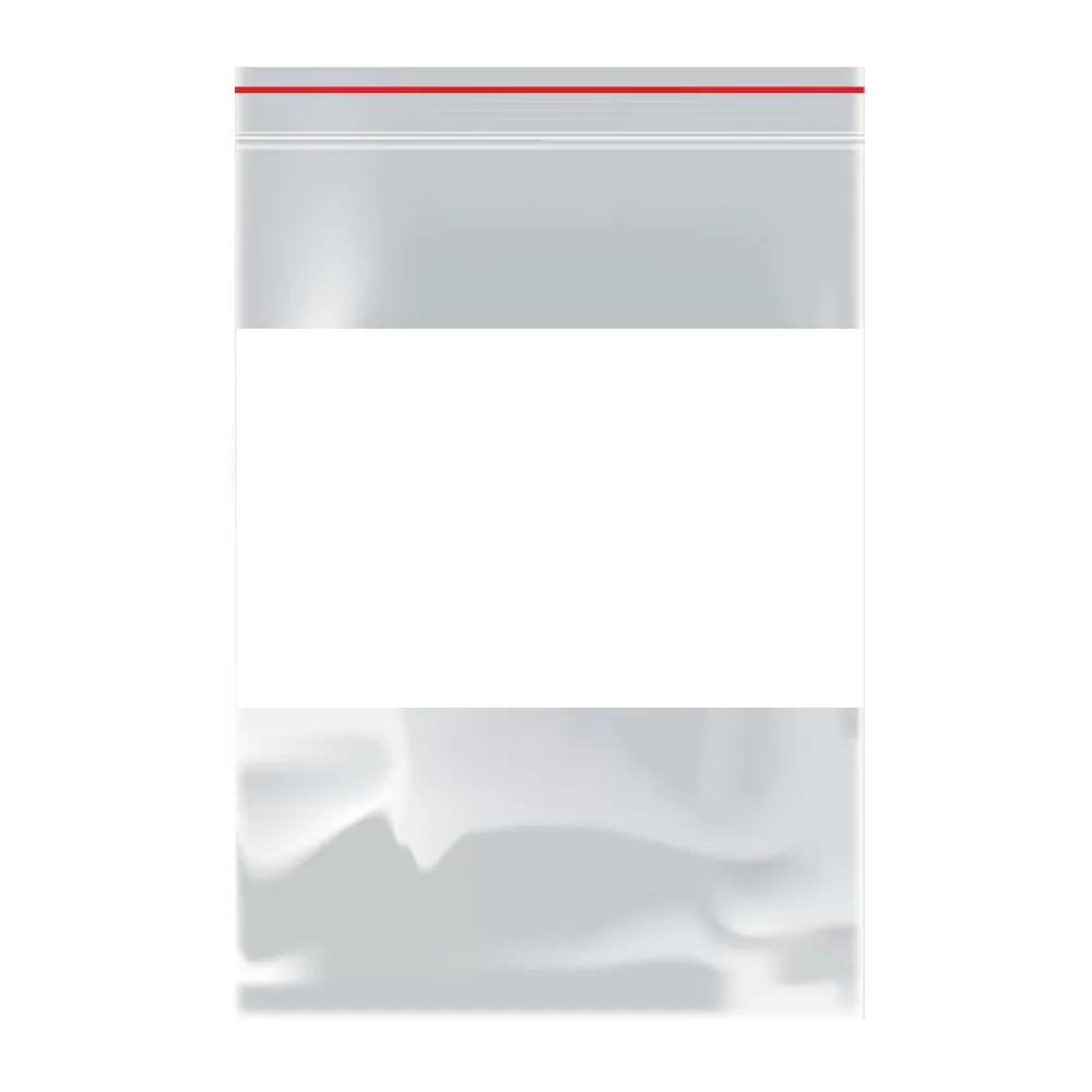 Грипперы прозрачные с белой полосой для надписей, 10×15 см, 60 мкм