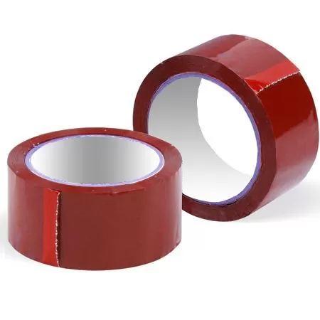 Клейкая лента упаковочная красная, 48 мм×60 м, 45 мкм